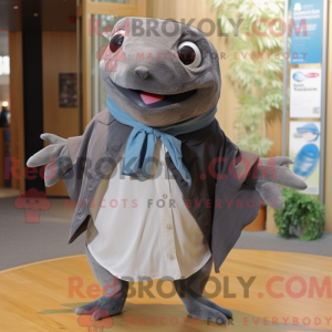 Gray Tuna mascot costume...