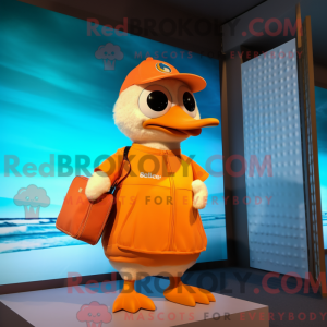 Orange Gosling Maskottchen...