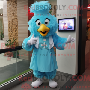 Cyan Fried Chicken maskot...