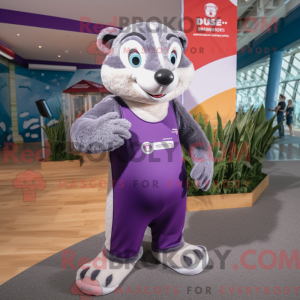 Purple Badger mascot...