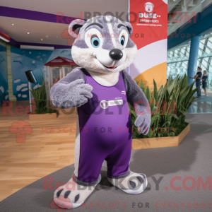 Purple Badger maskot...