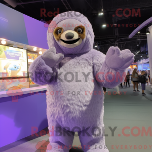 Lavender Giant Sloth mascot...