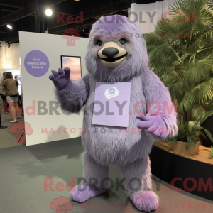 Lavender Giant Sloth mascot...