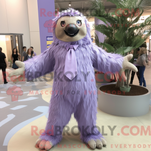 Lavender Giant Sloth mascot...
