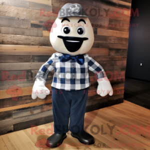 Navy Ghost mascot costume...