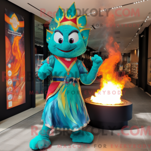 Turkis Fire Eater maskot...
