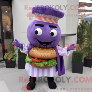 Lavender Burgers mascot...