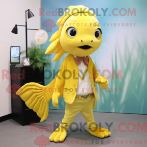 Citrongul Betta Fish maskot...