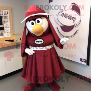 Maroon Gyro mascot costume...