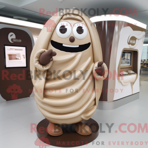 Beige Chocolate Bar maskot...