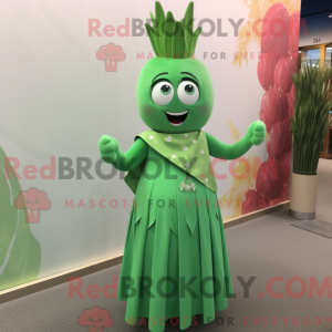 Groene ui mascotte kostuum...