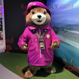 Magenta Otter maskot...
