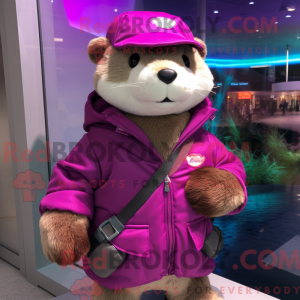 Magenta Otter maskot...