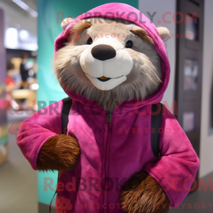 Magenta Otter maskot...