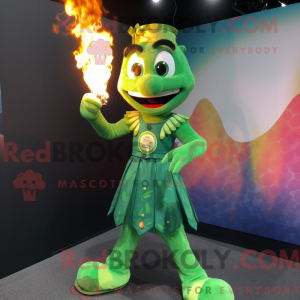 Green Fire Eater maskot...
