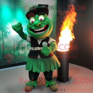 Postava maskota Green Fire...