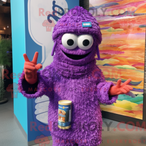 Purple Ramen mascot costume...