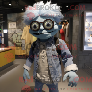 Gray Cyclops mascot costume...