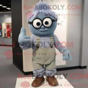 Gray Cyclops mascot costume...