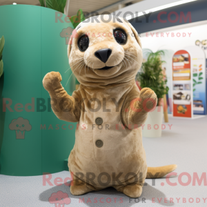 Tan Seal Maskottchen Kostüm...