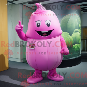 Pink majroe maskot kostume...