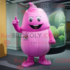 Roze Turnip-mascottekostuum...