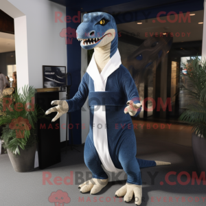 Navy Allosaurus maskot...