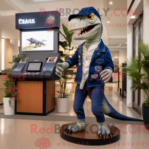Navy Allosaurus maskot...