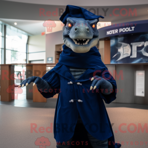Navy Allosaurus maskot...