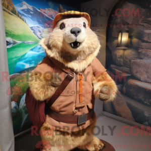 Costume mascotte de Marmot...