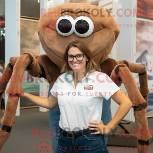 Brown Spider mascot costume...