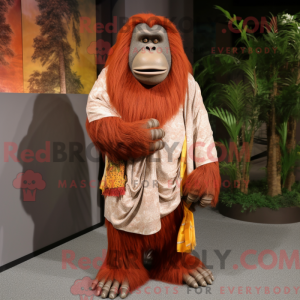 Orangutang maskot kostume...