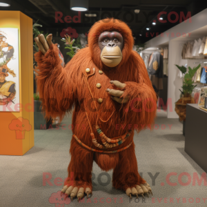 Orangutang maskot kostume...