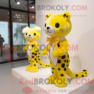 Lemon Yellow Leopard mascot...