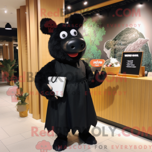 Sort So maskot kostume...