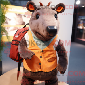 Rust Tapir maskotdraktfigur...