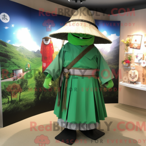 Green Samurai mascot...