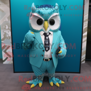 Turquoise Owl mascot...