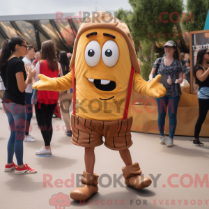 Brown French Fries mascot...