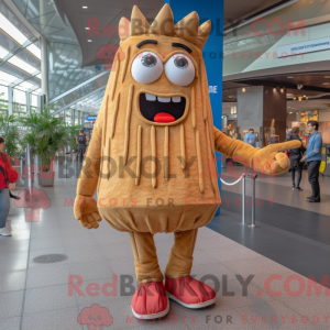 Brun pommes frites maskot...