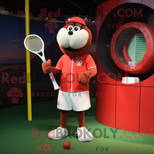 Red Tennis Racket mascot...