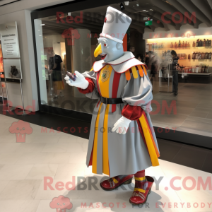 Grå Swiss Guard maskot...