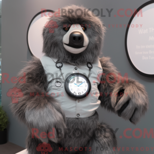 Gray Sloth Bear mascot...