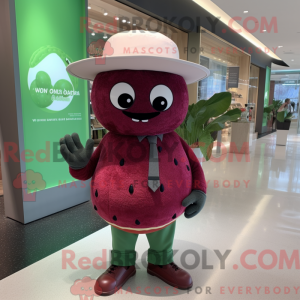 Maroon vannmelon maskot...