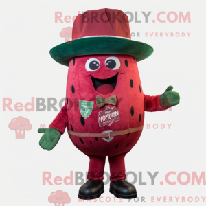 Maroon vannmelon maskot...