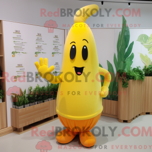 Gul gulerod maskot kostume...