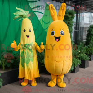Gul gulerod maskot kostume...