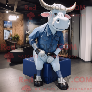 Maskottchenkostüm Blue Bull...