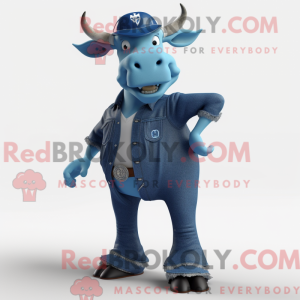 Blue Bull-maskotdraktfigur...