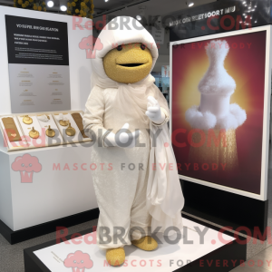 Guld hindbær maskot kostume...